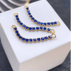 Коннектор цепочка цирконы, цвет золото 3 см