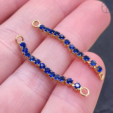 Коннектор цепочка цирконы, цвет золото 3 см