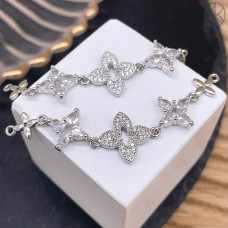 Коннектор цветы, цвет серебро 60 мм 