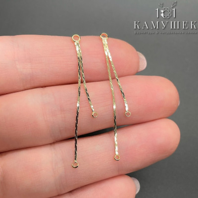 Коннектор двойная цепочка, цвет золото 43х28 мм 