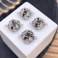 Коннектор фриформ, цвет серебро 11 мм 