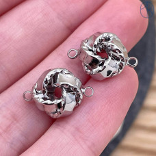 Коннектор фриформ, цвет серебро 11 мм 