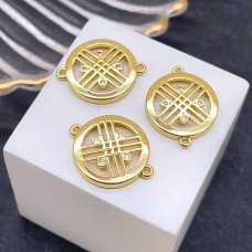 Коннектор национальный №1, цвет золото 16 мм