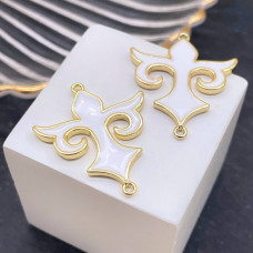 Коннектор национальный №10, цвет золото 25 мм