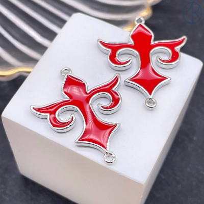 Коннектор национальный №11, цвет серебро 25 мм