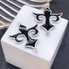 Коннектор национальный №12, цвет серебро 25 мм