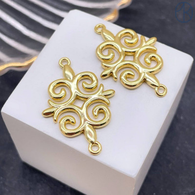 Коннектор национальный №13, цвет золото 23 мм