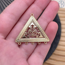 Коннектор национальный №15, цвет золото 31 мм