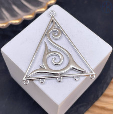 Коннектор национальный №16, цвет серебро 40 мм