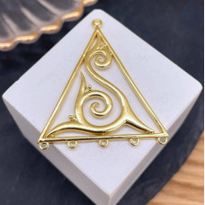 Коннектор национальный №16, цвет золото 40 мм