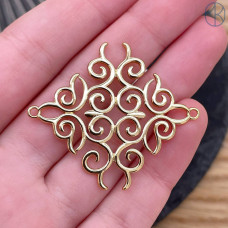 Коннектор национальный №17, цвет золото 42 мм