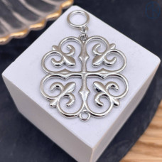 Коннектор национальный №18, цвет серебро 32 мм