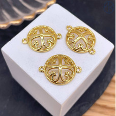 Коннектор национальный №19, цвет золото 20 мм