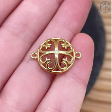 Коннектор национальный №19, цвет золото 20 мм