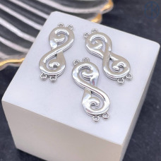 Коннектор национальный №2, цвет серебро 23х8 мм