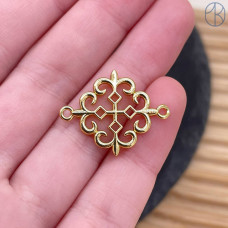 Коннектор национальный №22, цвет золото 25 мм