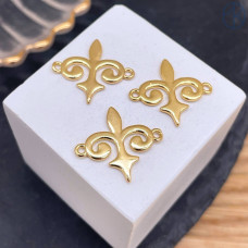 Коннектор национальный №23, цвет золото 17х19 мм