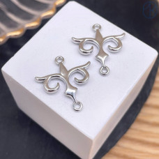 Коннектор национальный №25, цвет серебро 21 мм