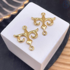 Коннектор национальный №25, цвет золото 21 мм