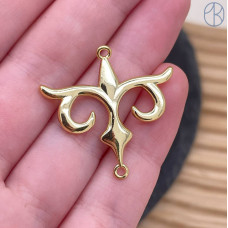 Коннектор национальный №25, цвет золото 30 мм