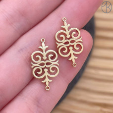 Коннектор национальный №26, цвет золото 20 мм