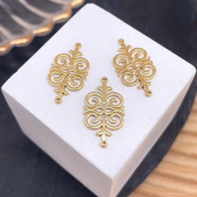 Коннектор национальный №26, цвет золото 20 мм