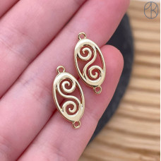 Коннектор национальный №27, цвет золото 19 мм