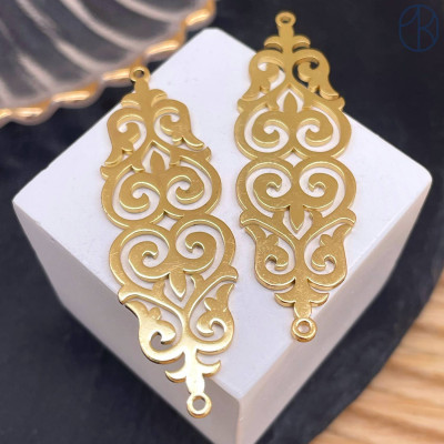 Коннектор национальный №28, цвет золото 50 мм