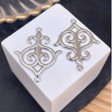 Коннектор национальный №29, цвет серебро 30 мм