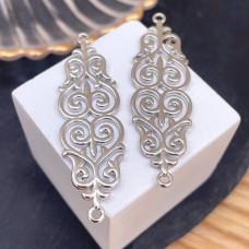 Коннектор национальный №30, цвет серебро 50 мм