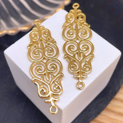 Коннектор национальный №30, цвет золото 50 мм