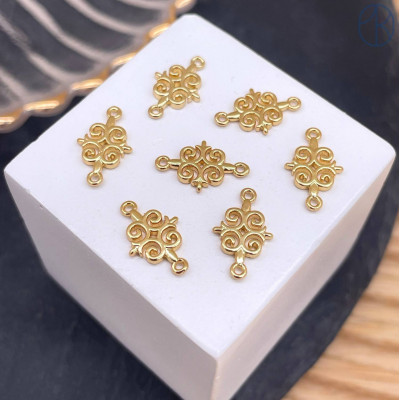 Коннектор национальный №31, цвет золото 12 мм