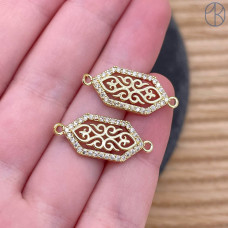 Коннектор национальный №32, цвет золото 24 мм