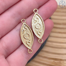 Коннектор национальный №32, цвет золото 30 мм