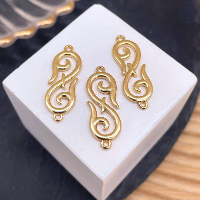 Коннектор национальный №33, цвет золото 25 мм