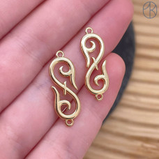 Коннектор национальный №33, цвет золото 25 мм