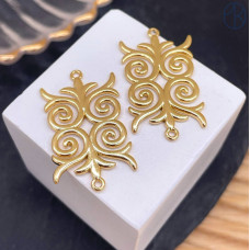 Коннектор национальный №35, цвет золото 29 мм