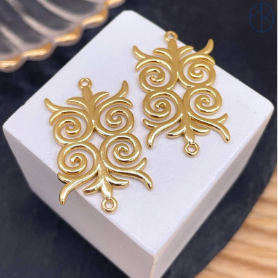 Коннектор национальный №35, цвет золото 29 мм