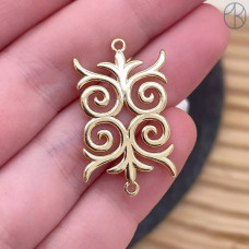 Коннектор национальный №35, цвет золото 29 мм