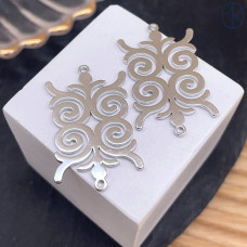 Коннектор национальный №36, цвет серебро 29 мм