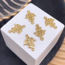 Коннектор национальный №37, цвет золото 16 мм