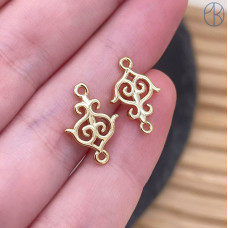 Коннектор национальный №37, цвет золото 16 мм