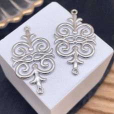 Коннектор национальный №40, цвет серебро 35 мм