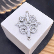 Коннектор национальный №42, цвет серебро 33 мм