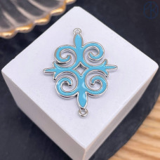 Коннектор национальный №43, цвет серебро 33 мм