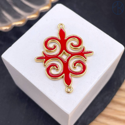 Коннектор национальный №44, цвет золото 33 мм