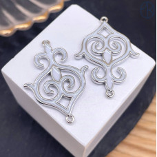 Коннектор национальный №46, цвет серебро 30 мм