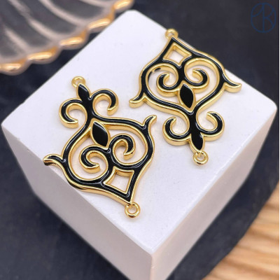 Коннектор национальный №49, цвет золото 30 мм