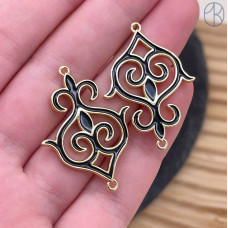 Коннектор национальный №49, цвет золото 30 мм