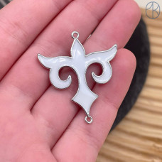 Коннектор национальный №50, цвет серебро 35 мм